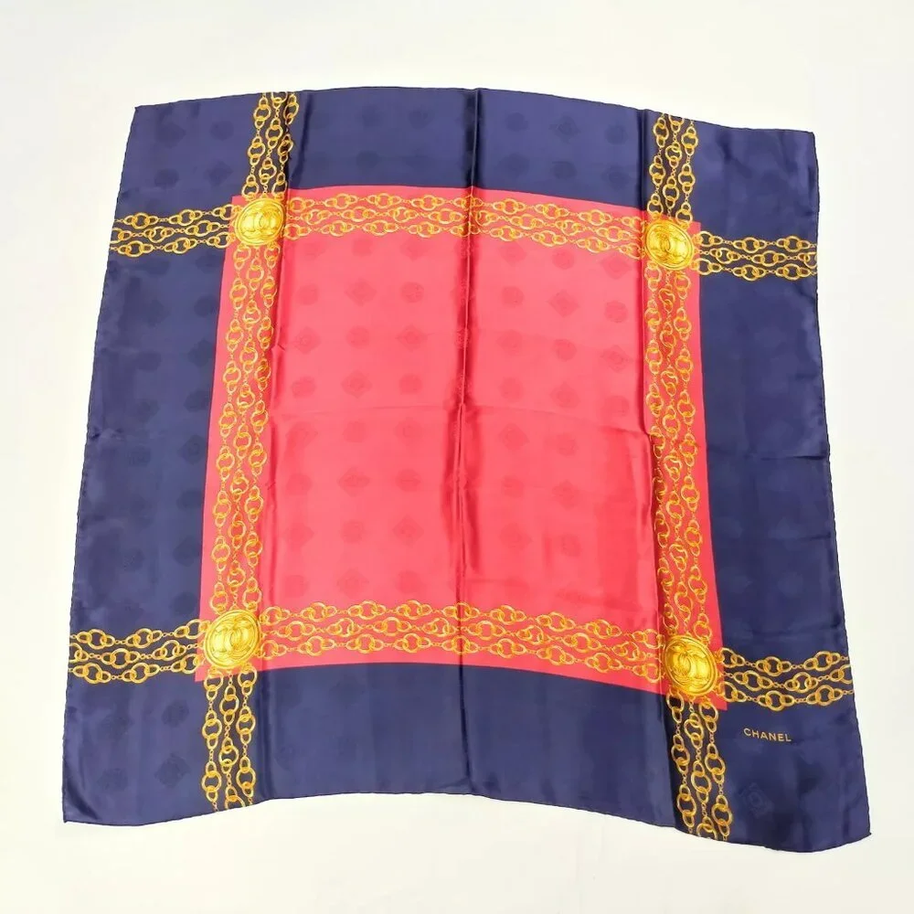 Chanel Scarf Multicolor Silk100%